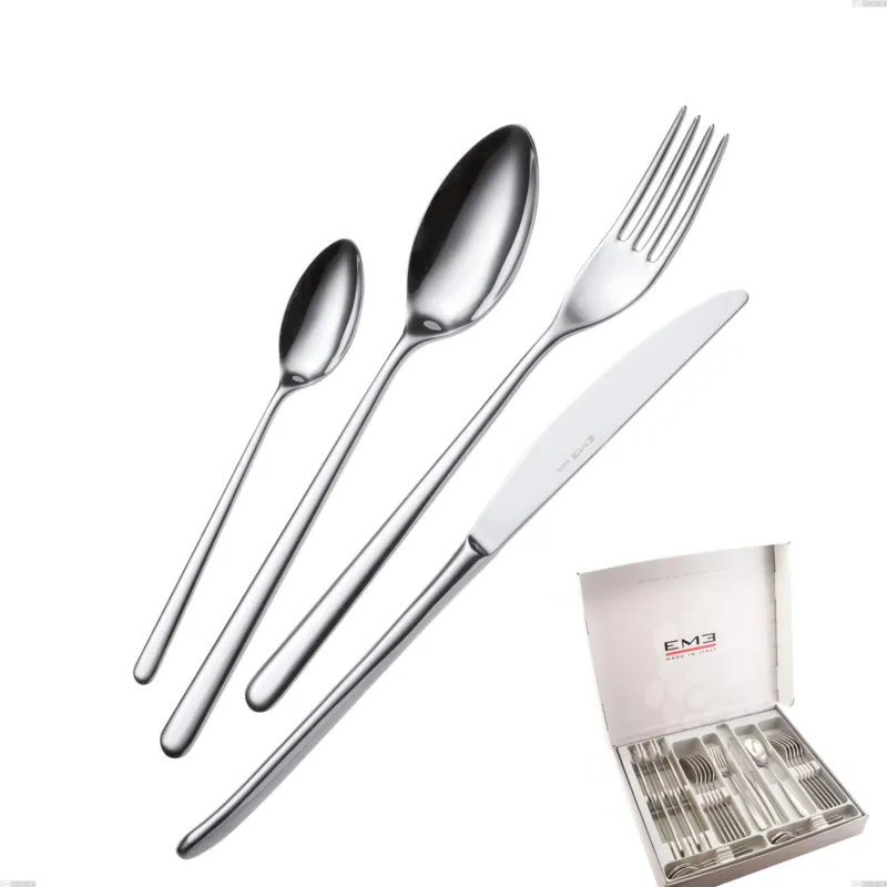 Cofanetto 24 pezzi Venice, Acciaio inox 18/10 (AISI304), spessore 4.00 mm Eme Posaterie Promo Stagionale