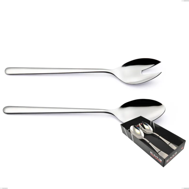Ultima Occasione Confezione vetrina 2 pezzi insalata Venice, Acciaio inox 18/10 (AISI304), spessore 4.00 mm Eme Posaterie