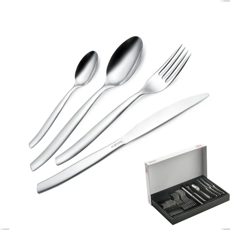 Offerta Del Giorno Confezione Panoramica 30 pezzi coltelli bistecca Shark, Acciaio inox 18/C (AISI430), spessore 2.00 mm Eme Posaterie
