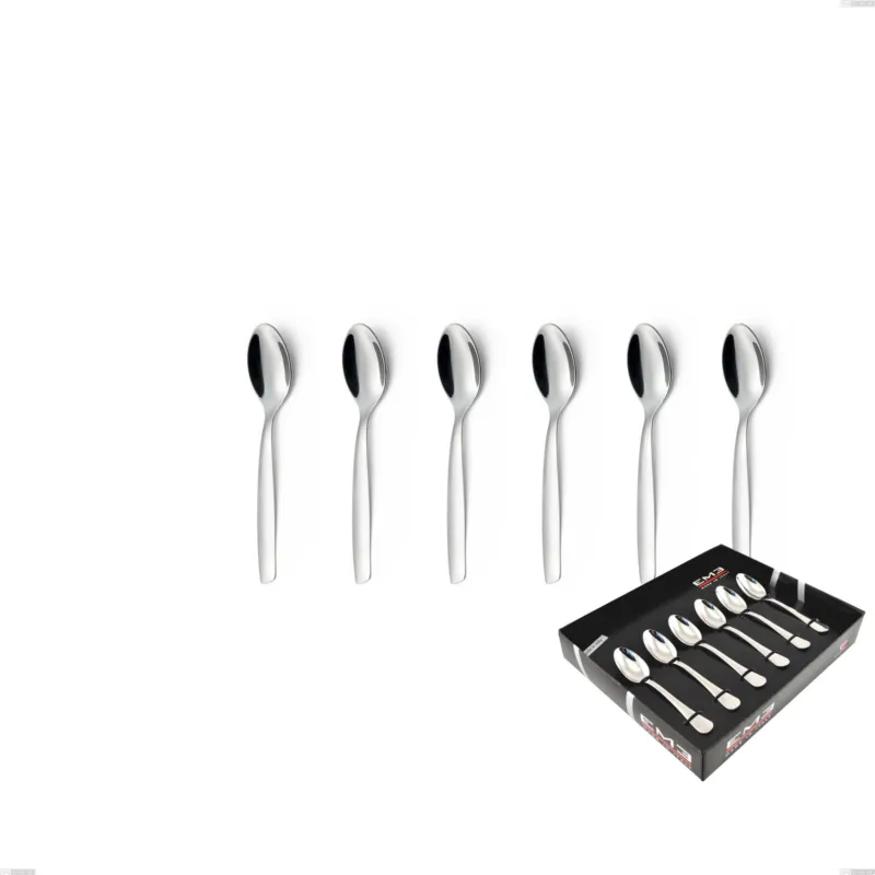 Confezione vetrina 6 pezzi moka Shark, Acciaio inox 18/C (AISI430), spessore 2.00 mm Eme Posaterie Quantità Limitata