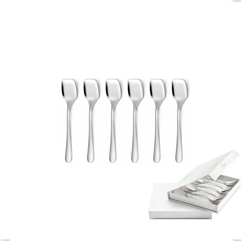 Confezione a libro 6 pezzi cucchiaini gelato Segno, Acciaio inox 18/10 (AISI304), spessore 1.8 mm Eme Posaterie Vendita Finale