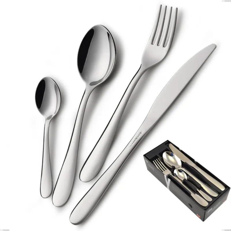 Vendita Finale Confezione salvaspazio 24 pezzi coltello economico Segno, Acciaio inox 18/10 (AISI304), spessore 1.8 mm Eme Posaterie
