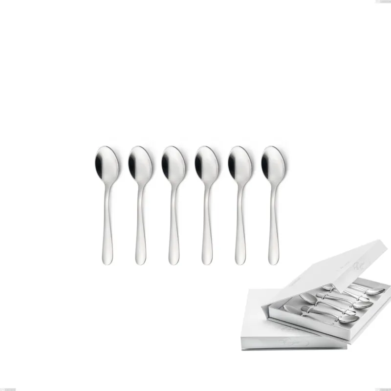 Confezione a libro 6 pezzi cucchiaino moka Segno, Acciaio inox 18/10 (AISI304), spessore 1.8 mm Eme Posaterie Must-Have