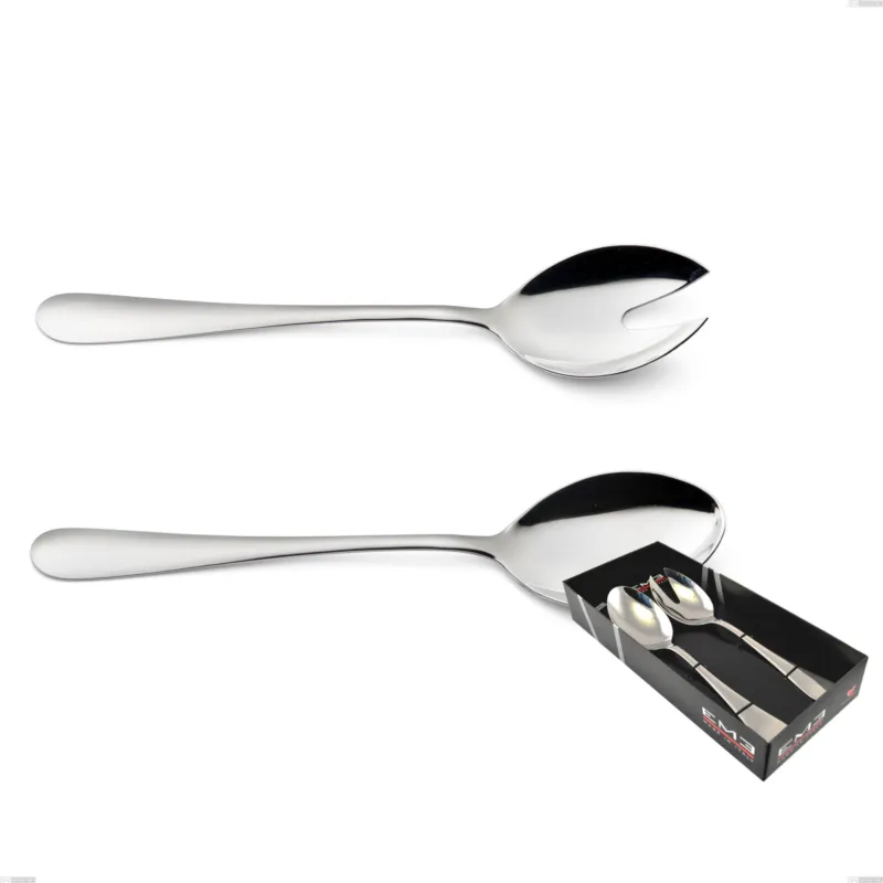 Confezione vetrina 2 pezzi insalata Segno, Acciaio inox 18/10 (AISI304), spessore 1.8 mm Eme Posaterie Prezzo Conveniente