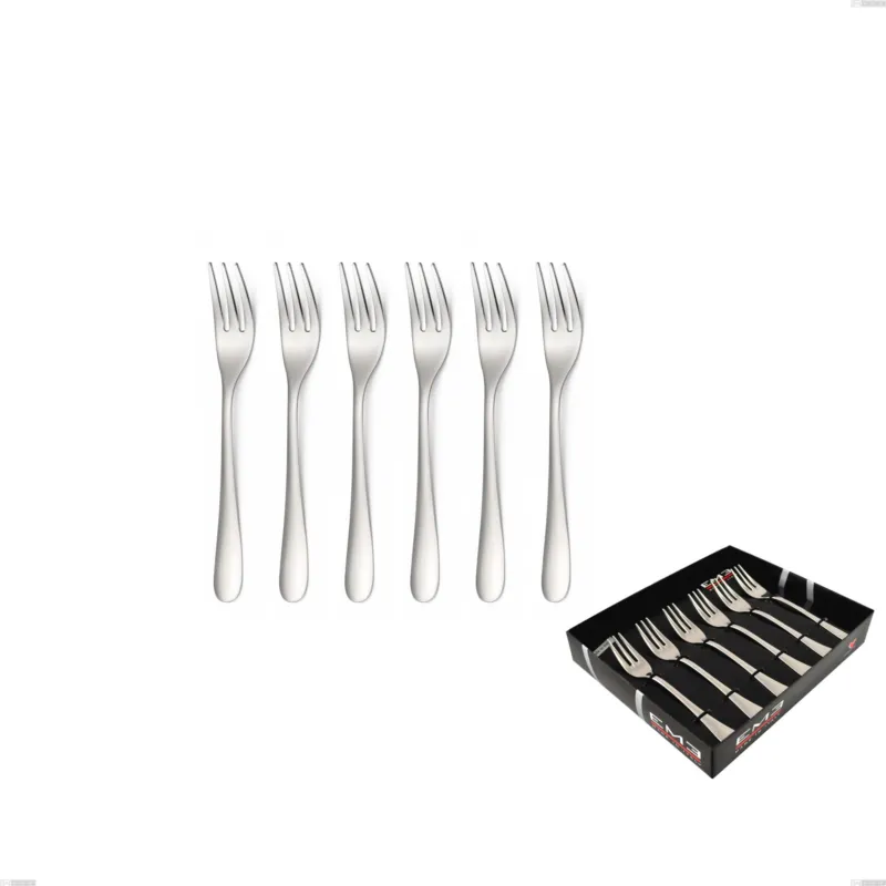 Acquista Ora Confezione vetrina 6 pezzi forchettine dolce Segno, Acciaio inox 18/10 (AISI304), spessore 1.8 mm Eme Posaterie