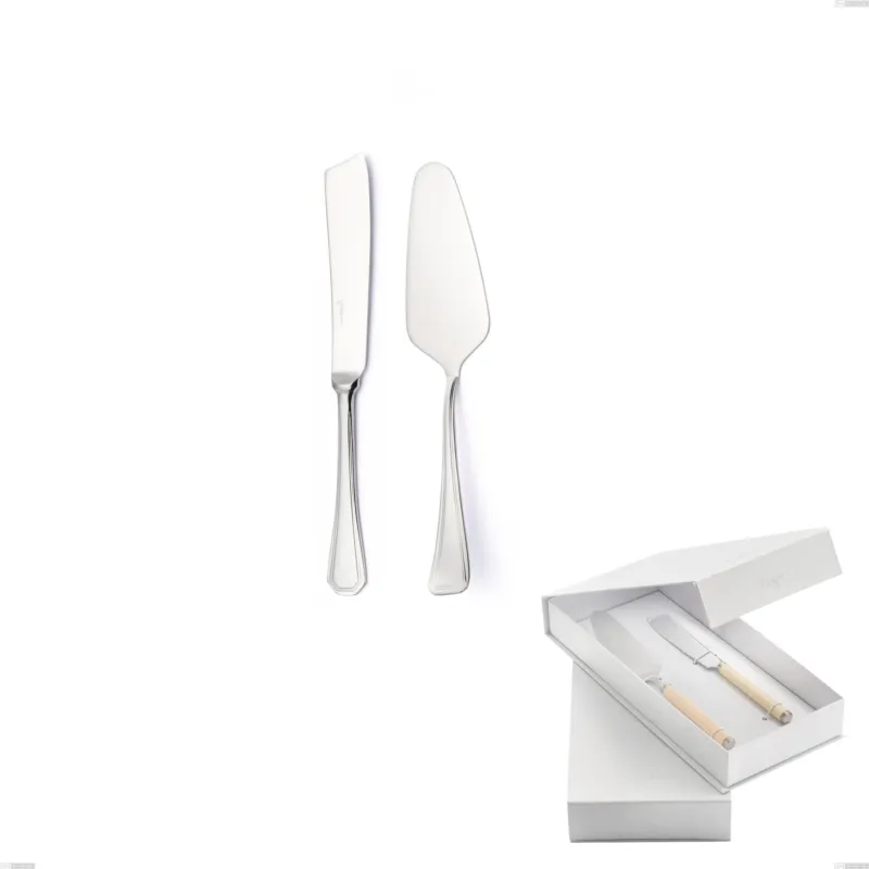 Offerta Limitata Confezione a libro 2 pezzi,paletta più coltello dolce da servizio Savoia, Acciaio inox 18.10 (AISI304), spessore 2.5 mm Eme Posaterie