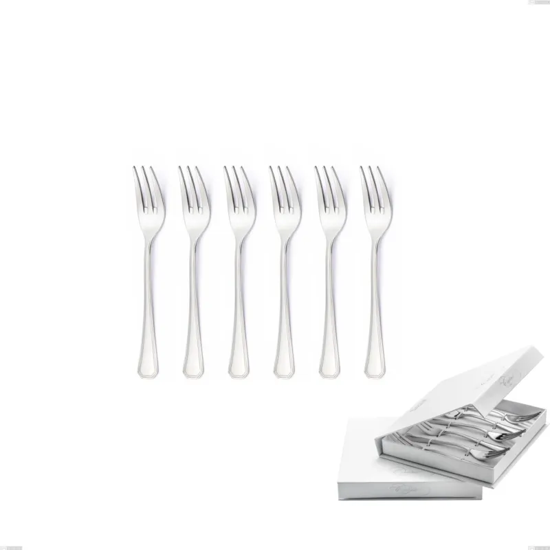 Prezzo Di Fabbrica Confezione a libro 6 pezzi forchette dolce Savoia, Acciaio inox 18.10 (AISI304), spessore 2.5 mm Eme Posaterie