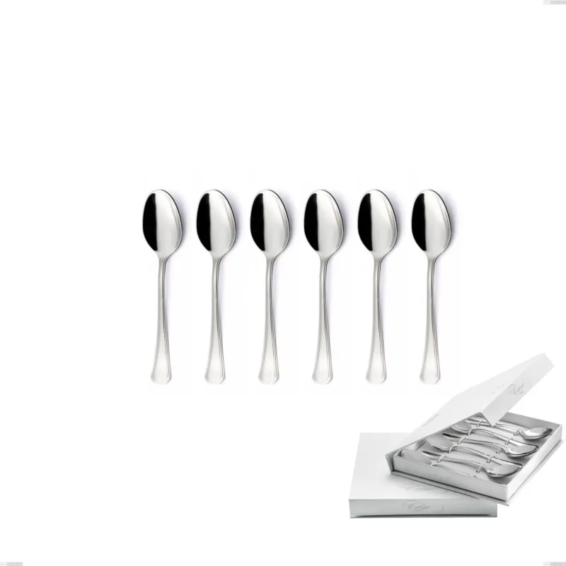 Economico Confezione a libro 6 pezzi cucchiaini caffè Savoia, Acciaio inox 18.10 (AISI304), spessore 2.5 mm Eme Posaterie