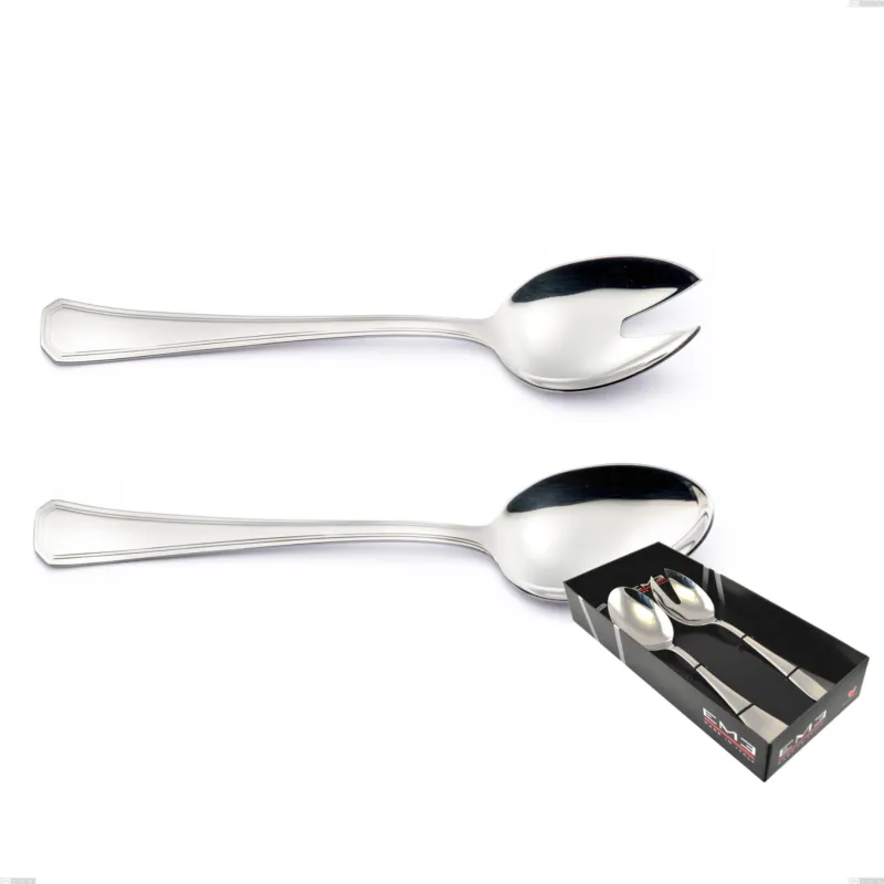 Ultima Occasione Confezione vetrina 2 pezzi insalata Savoia, Acciaio inox 18.10 (AISI304), spessore 2.5 mm Eme Posaterie