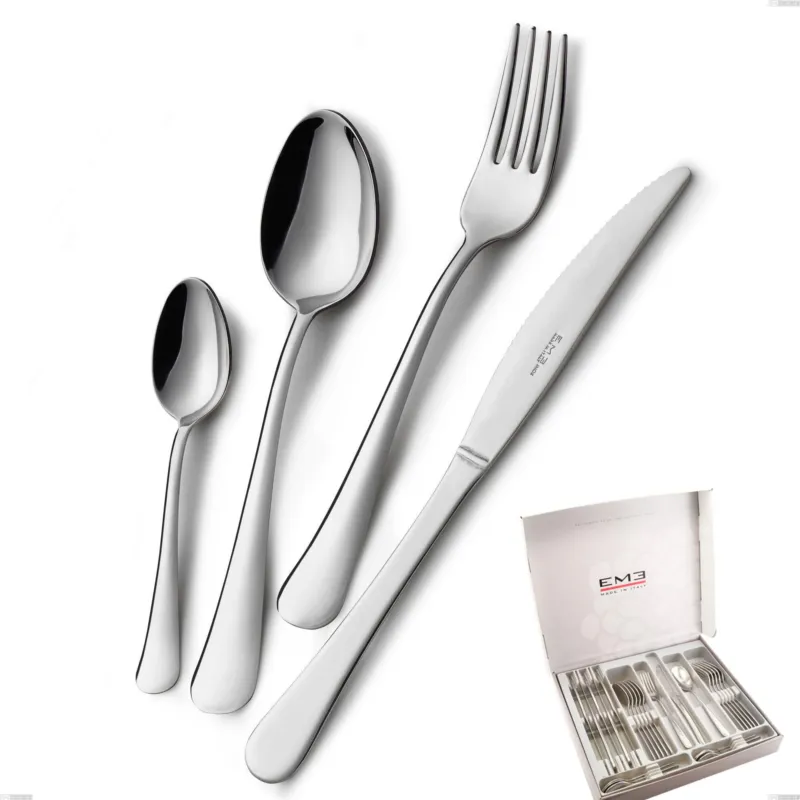 Cofanetto 24 pezzi Oxford, Acciaio inox 18/C (AISI430), spessore 2.00 mm Eme Posaterie Compra Oggi Stesso