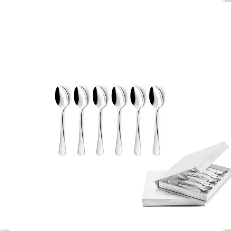 Confezione a libro 6 pezzi cucchiaino moka Oxford, Acciaio inox 18/C (AISI430), spessore 2.00 mm Eme Posaterie Promozione Esclusiva
