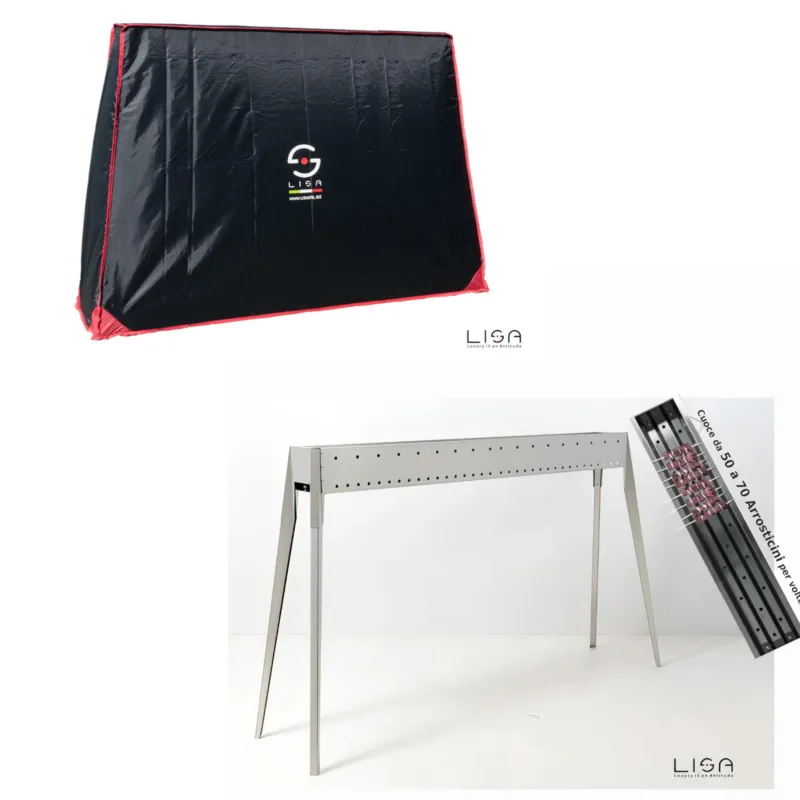 Cover per cuoci spiedini LISA MIAMI 500 e MIAMI 1200 91x29 cm Realizzata in materiale leggero Impermeabile colore nero LISA SRL Solo Oggi