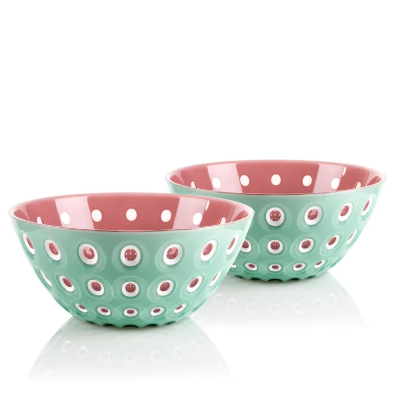 Set due Ciotole contenitore le murrine 12xh 5,6 cm - 300 cc Le Murrine Verde matcha /Bianco/Malva Guzzini Occasione Imperdibile