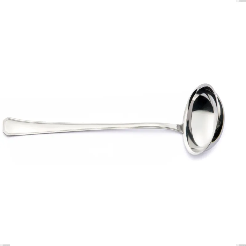 Subito Disponibile Mestolo Savoia Argento 8 micron, Acciaio inox Aisi 304 Finitura Argentata, spessore argento 8 micron, spessore posata 3 mm, lunghezza 282 mm Eme Posaterie