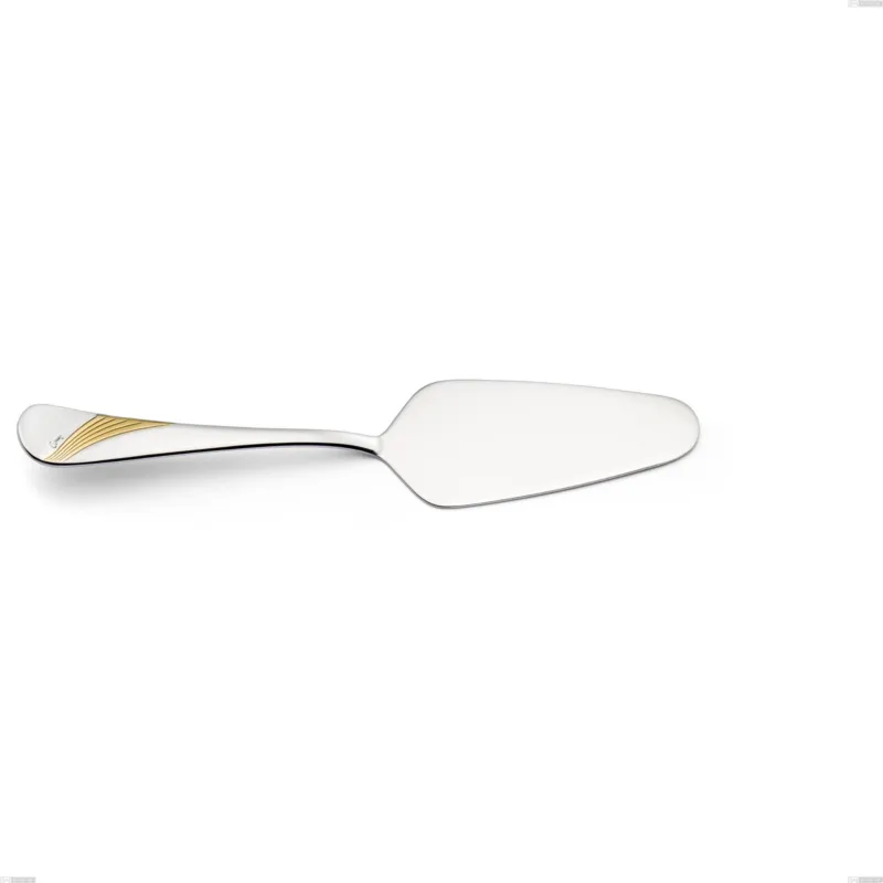 Pala torta Milano Inciso Oro , 18/10 (AISI304) finitura inox lucido e oro Acciaio lucido e oro , spessore 2,5 mm mm, lunghezza 225 mm Eme Posaterie Occasione Imperdibile