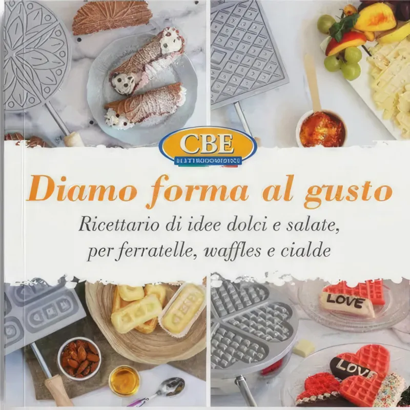 Libro ricettario di Idee Dolci e salate oltre 30 ricette per realizzare cialde, ferratelle e waffles dolci e salati CBE-Ferratelle Occasione
