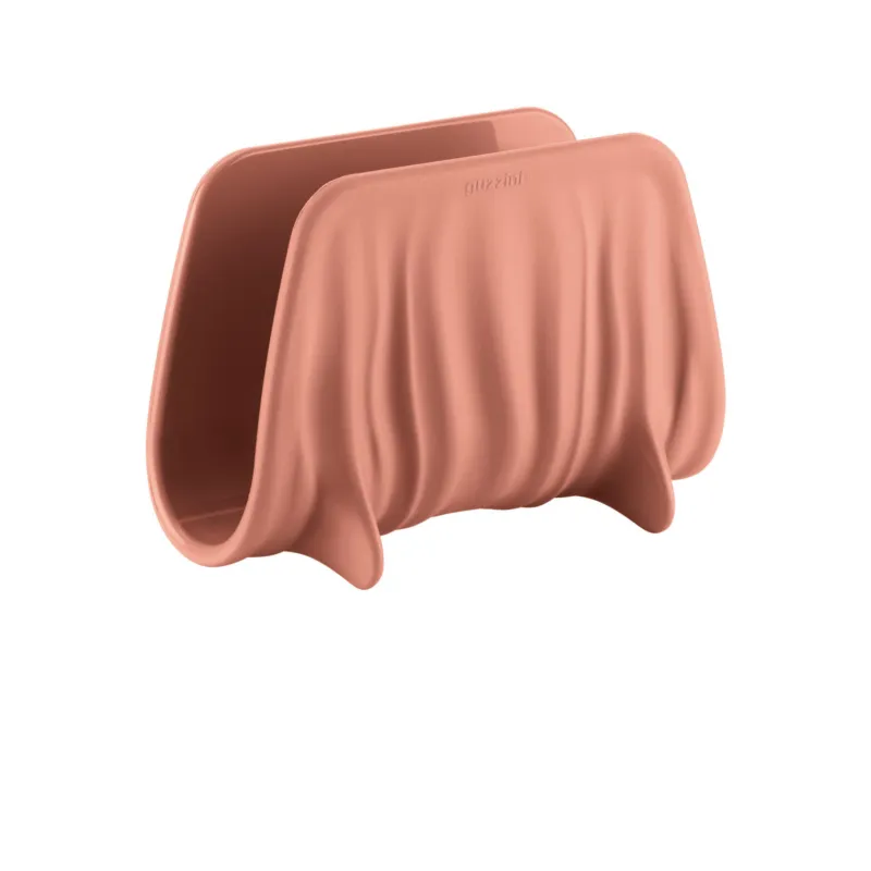 Portatovaglioli Verticale TIERRA Dimensioni 16x8 x h11 cm cm realizzato con bottiglie riciclate riciclando 2 flaconi in plastica usa e getta da 1,5 litri colore Terracotta Guzzini Pagamento Sicuro