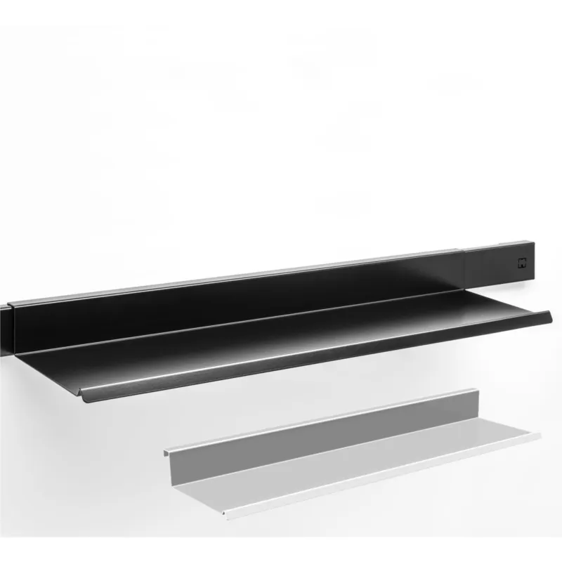 Ripiano Mensola Grande fissabile su Barra da cucina sotto pensile inox AISI 304 Linea POP Dimensioni 60x16.5xh5,5 cm verniciato a fuoco colore NERO Metalineasrl Promo Stagionale
