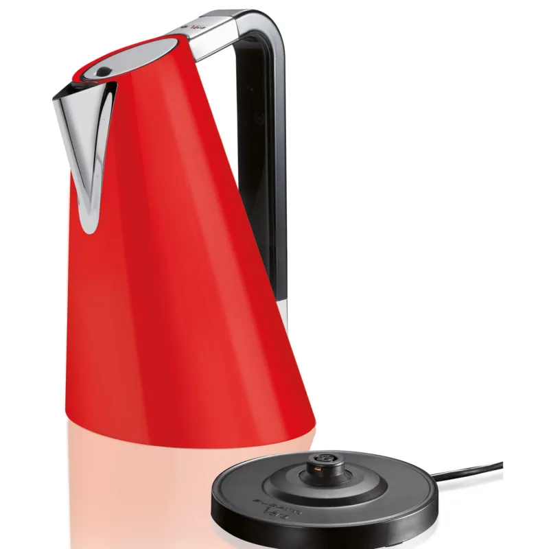 Bollitore Elettronico, VERA EASY si arresta al raggiungimento dell‘ebollizione Dimensioni 22x8xh32 cm- Lt 1,7 colore Rosso Casa bugatti Consegna Rapida