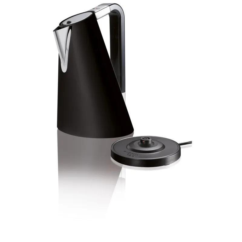Bollitore Elettronico, VERA EASY si arresta al raggiungimento dell‘ebollizione Dimensioni 22x8xh32 cm- Lt 1,7 colore Nero opaco Casa bugatti Novità