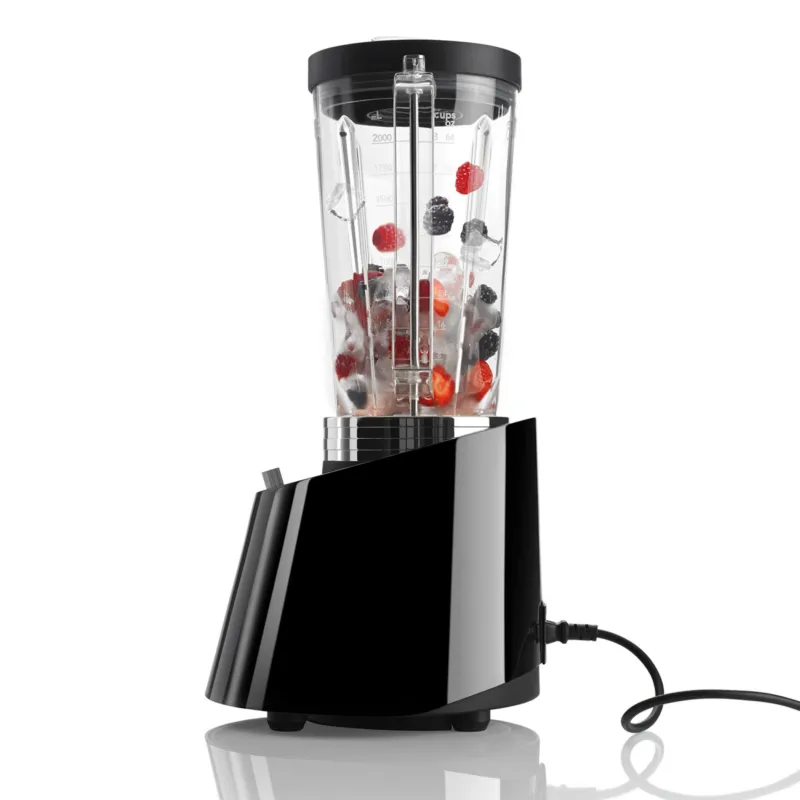 Frullatore di potenza Professionale 25xh51 cm - peso 3,9 kg 2,0 capacità Lt 1000 WATT 60 VELOCITA‘ 7 funzioni colore nero Casa bugatti Nuova Collezione