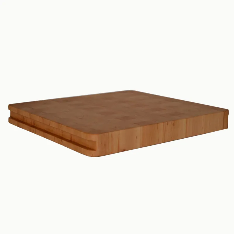 Compra Oggi Stesso Tagliere in legno Massiccio Batticarne lavorazione tassellata Dimensioni 35x32xh4 cm con maniglie di presa facile Manzoni Pietro