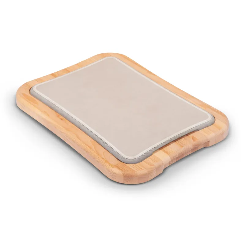 Tagliere in Paperstone con porta tagliere Listellare di faggio 40x30xh 3cm in legno di Faggio Coltelleria Valgobbia Promozione