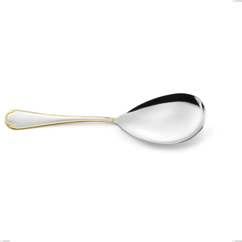 Compra Oggi Stesso Pala riso Domus Oro, acciaio 18-10, oro 24 carati lucido, spessore 3 mm, lunghezza 255 mm Eme Posaterie