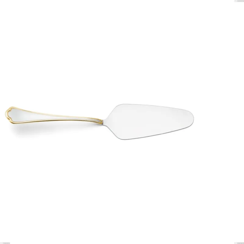 Pala torta Domus Oro, acciaio 18-10, oro 24 carati lucido, spessore 3 mm, lunghezza 225 mm Eme Posaterie Offerta Speciale