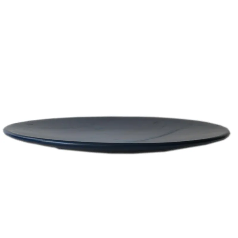 Centrotavola, portafrutta in Legno di Ontano diametro 40xh 3,5 cm colore Blu Manzoni Pietro Professionale