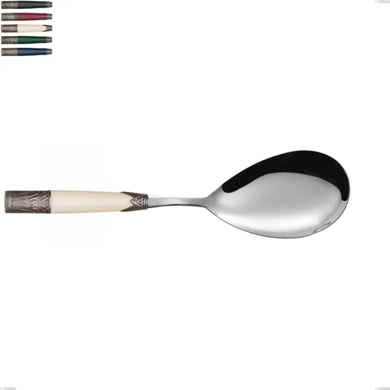 Pala riso Aria, acciaio 18/10 aisi304 colorato Dimensioni 270 mm manico in Acrilico e Metallo Eme Posaterie blu 2 Scelto Dai Clienti