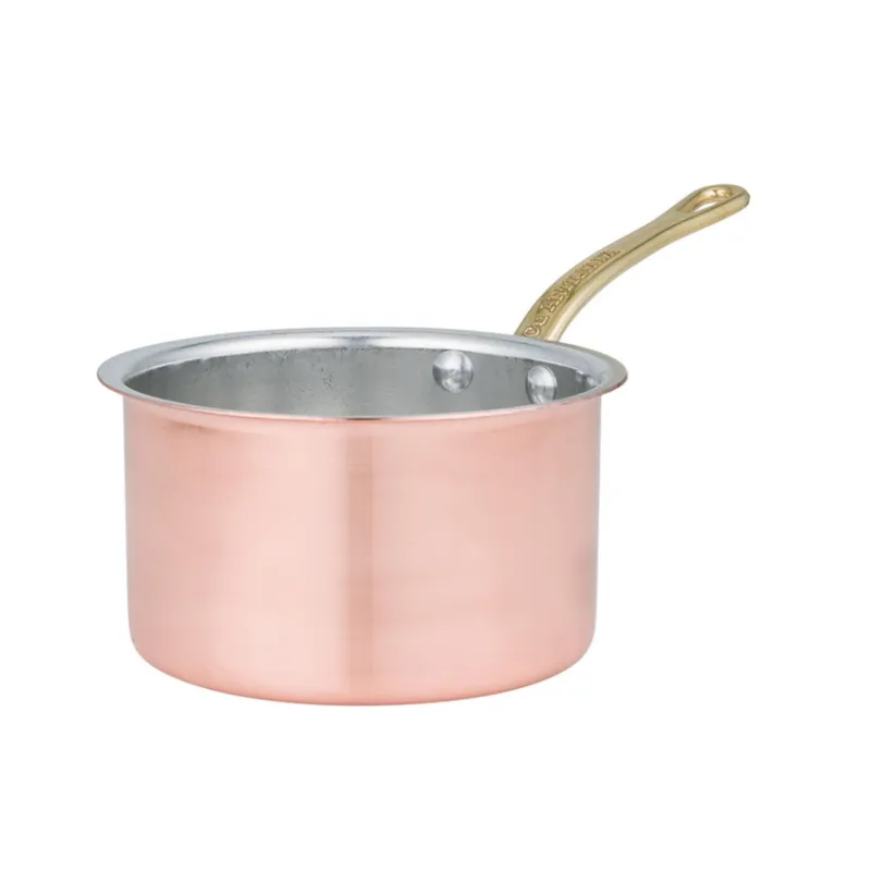 Casseruola Alta 1 manico MIGNON Gioie di Casa Ø 10xh6,5 cm realizzata in rame liscio stagnato a mano CuArtigiana Super Prezzo