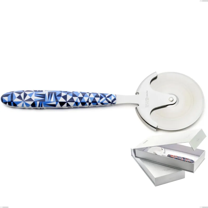 Confezione a libro 1 rotella tagliapizza vero triangle, acciaio 18.0 nickel free, manicatura pbt sublimato acciaio lucido Eme Posaterie Compra Adesso