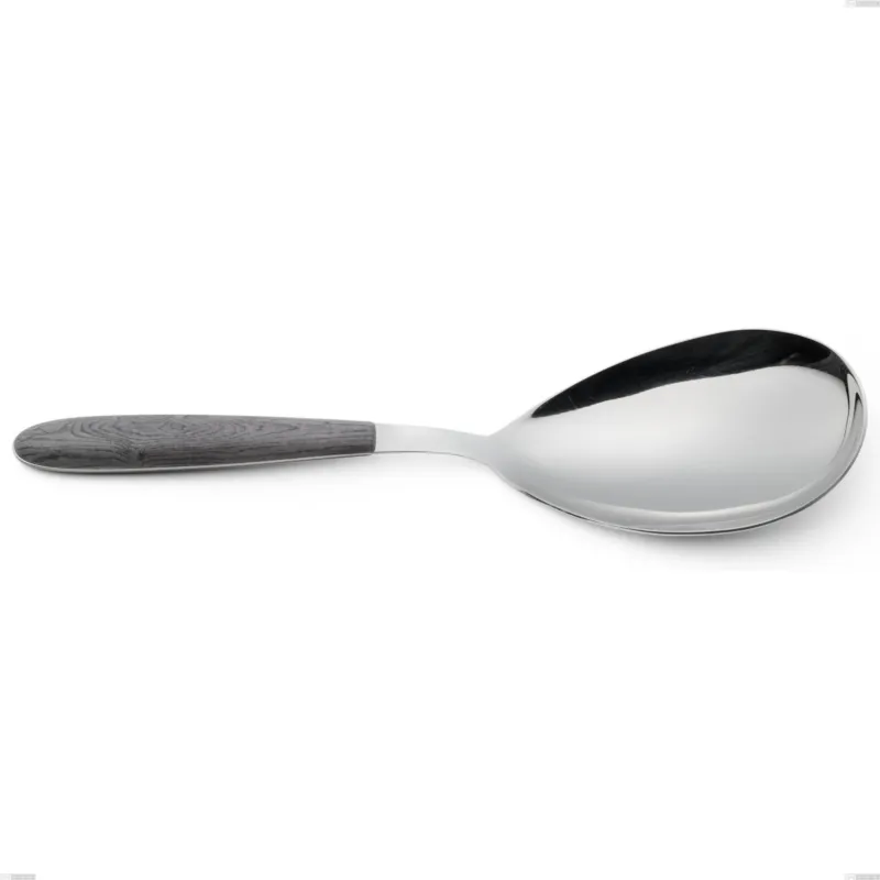 Miglior Prezzo Pala riso vero olmo grigio, acciaio 18.0 nickel free, manicatura pbt sublimato acciaio lucido, lunghezza 260 mm Eme Posaterie