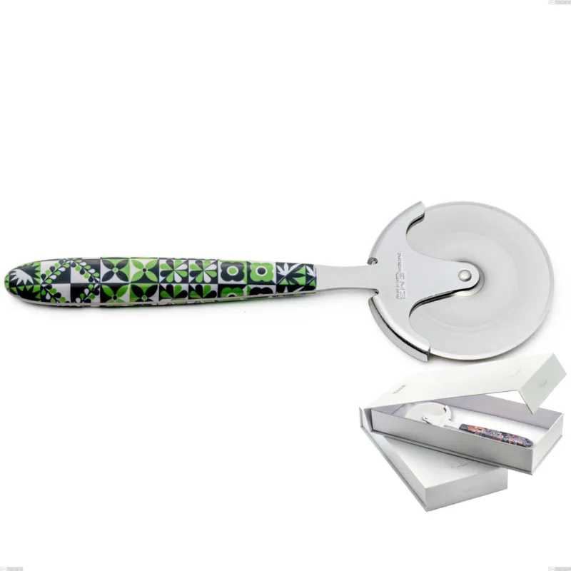 Confezione a libro 1 rotella tagliapizza vero icon, acciaio 18.0 nickel free, manicatura pbt sublimato acciaio lucido Eme Posaterie Occasione