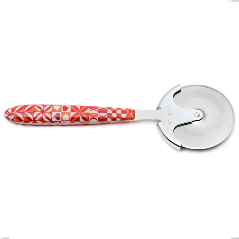 Nuovo Arrivo Rotella tagliapizza vero circle, acciaio 18.0 nickel free, manicatura pbt sublimato acciaio lucido, lunghezza 20 mm Eme Posaterie