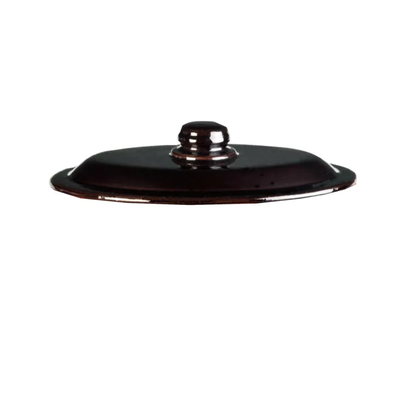 Coperchio per Terracotta Smaltata Ø32 cm No Piombo no Cadmio Linea Terra Colore marrone Vulcania Ceramiche Più Venduto