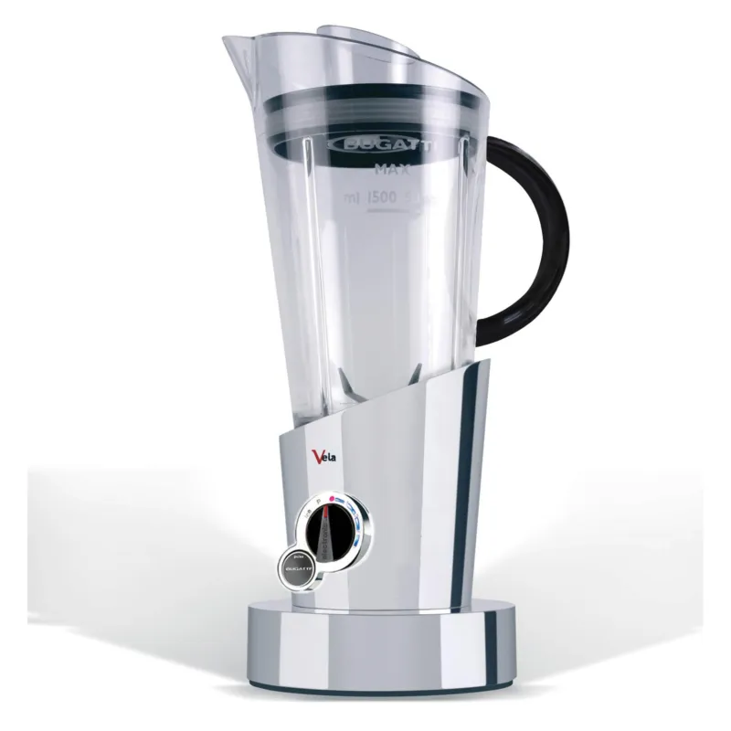 Miglior Prezzo FRULLATORE Vela Evolution Dimensioni 22x17x42 cm 1,5 LT 250 WATT 4 VELOCITA‘ lame di acciaio e Caraffa in Tritan inox lucido Casa bugatti
