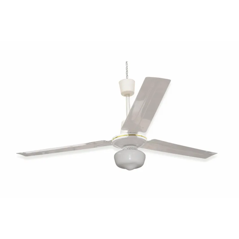VENTILATORE A SOFFITTO 140CM C-3 PALE METALLO E RE in Metallo Bianco VDE Tivoli 1996 Offerta Speciale