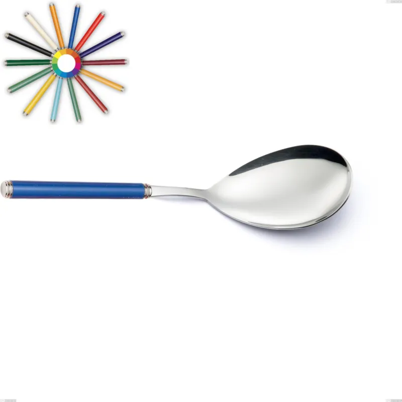 Vendita Finale Pala riso linea, Acciaio 18/10 (AISI304) inox lucido , manici in metacrilato lunghezza 275 mm Eme Posaterie nero 1