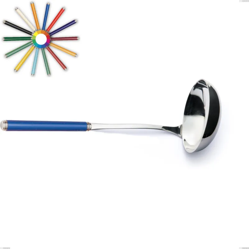 Più Venduto Mestolo linea, Acciaio 18/10 (AISI304) inox lucido , manici in metacrilato lunghezza 273 mm Eme Posaterie nero 1