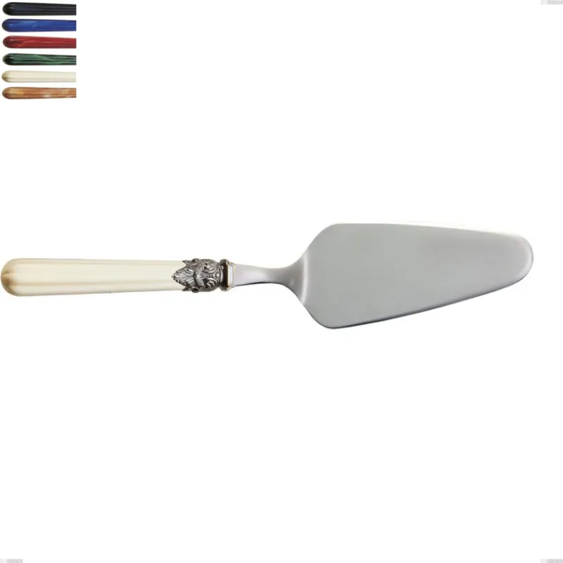 Pala torta versailles, Acciaio 18/10 AISI 304 Lucido manicatura acrilico , lunghezza 243 mm Eme Posaterie blu 2 Nuovo Arrivo