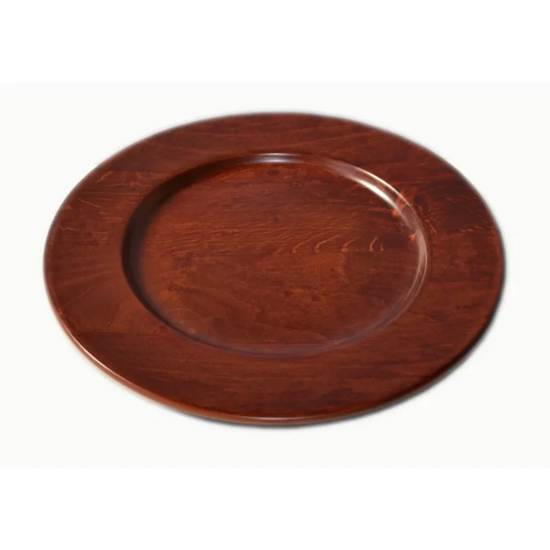 Must-Have Sottopiatto in legno massello Ø 32xh 3,2cm con legno massello di tiglio , il piatto è lavorato e tornito singolarmente a mano Mogano Manzoni Pietro