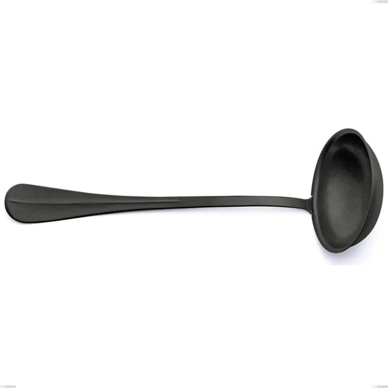 Must-Have Mestolo Royal Retrò PVD Black, Acciaio inox 18/10 antico, spessore 2.5 mm, lunghezza 287 mm, pvd black Eme Posaterie