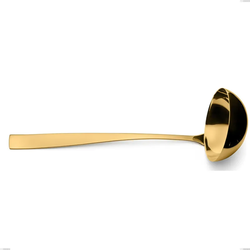 Mestolo Etoile PVD Gold, Acciaio 18/10 lucido, spessore 4 mm, lunghezza 280 mm, pvd oro Eme Posaterie Promozione Esclusiva