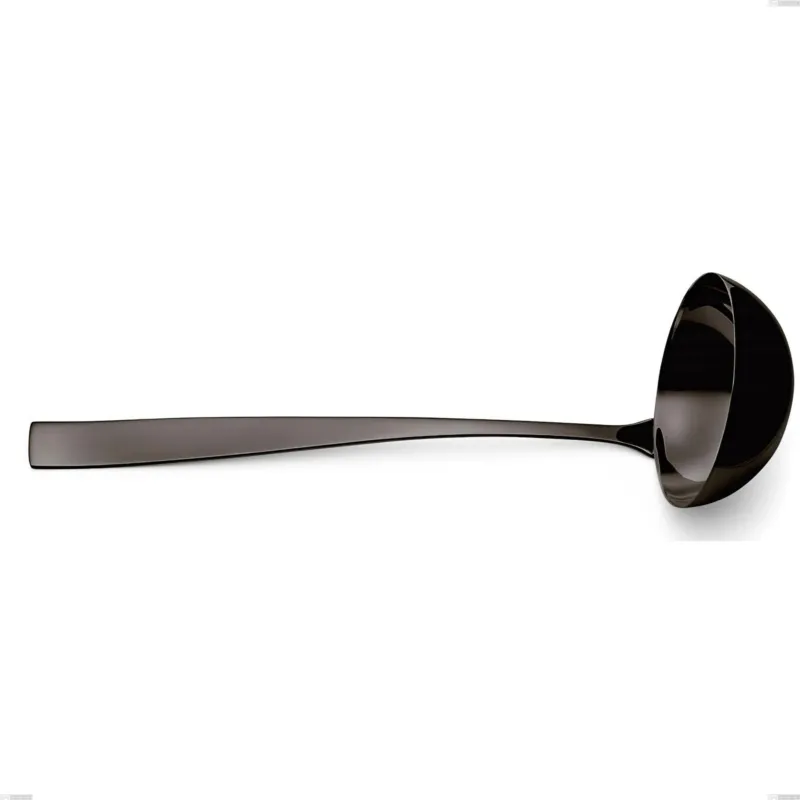 Mestolo EtoIle PVD Black, Acciaio 18/10 lucido, spessore 4 mm, lunghezza 280 mm, PVD black Eme Posaterie Pagamento Sicuro