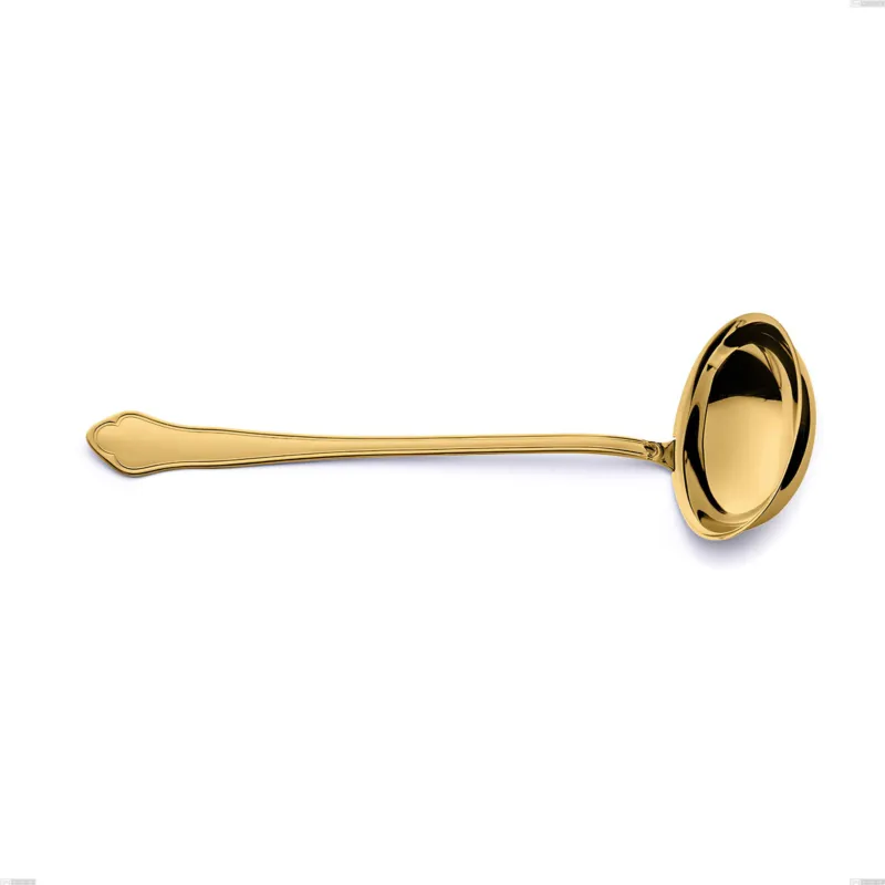 Mestolo Domus Gold, Acciaio 18/10, lunghezza 290 mm spessore 3 mm trattamento PVD Gold Eme Posaterie Compra Adesso