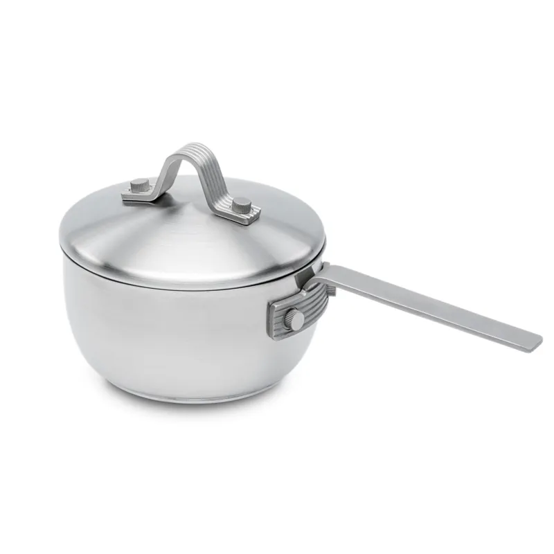 Super Prezzo Casseruola un manico lungo in Acciaio Triplo fondo STRIPES Ø16xh7,5 cm - 1,4 Lt, design Liliana Bonomi made in Italy Serafino Zani