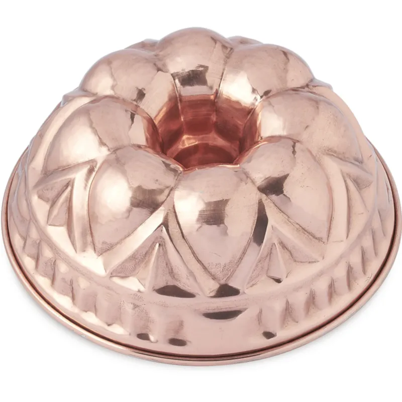 Stampo per dolci in rame martellato CIAMBELLA con foro Ø24xh5,5 cm - Litri 1,00 CuArtigiana Ultima Occasione