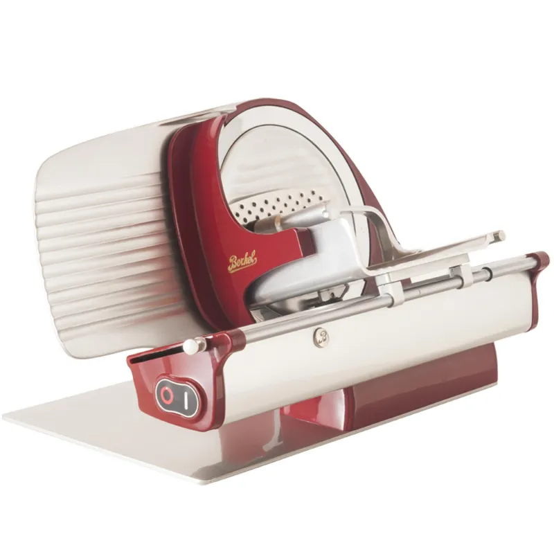 Affettatrice domestica BERKEL modello Home Line 250 mm -660x340xh284 mm - kg 14,50 in lega di alluminio leggero colore rosso Berkel Affettatrici Domestiche Ultima Occasione